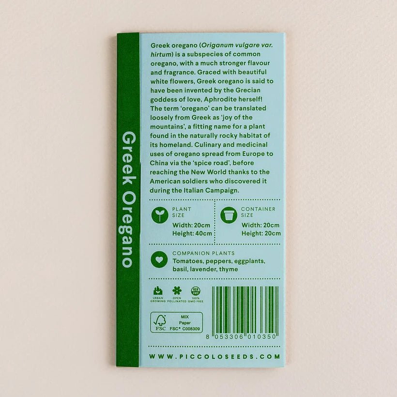 Grekisk Oregano fröer - Piccolo - Plantredo
